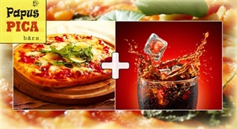 Īsta Itālijas bauda Rīgas centrā! Visgardākā pica Margarita un 250 ml atspirdzinošā dzēriena Coca Cola ar 40 % atlaidi!