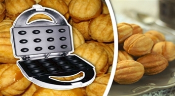 Удивите ваших близких бесконечно вкусными сладостями! Электрическая форма для выпекания орешков или корзиночек!