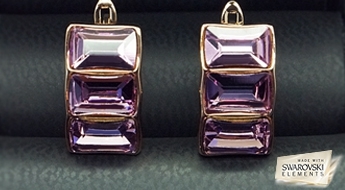 Восхитительные позолоченные сережки “Селена” с кристаллами Swarovski Elements™ по ознакомительной цене!