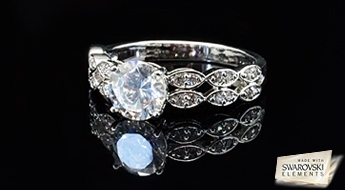 Мифическое позолоченное кольцо “Агнес” с разноцветными кристаллами Swarovski Elements™.