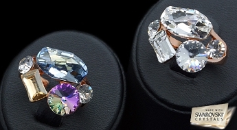 Эффектная роскошь для прекрасных дамских пальчиков! Кольцо “Версаль II” с кристаллами Swarovski™ по невероятной цене!