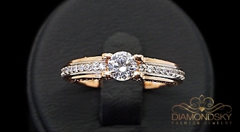 Милое и очень нежное. Золотое кольцо “Малори” (585-ая роба) с любовью украшенное яркими фианитами по ознакомительной цене -35%.