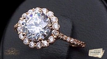 Редкое кольцо “Сердца и Стрелы II” с кристаллами Swarovski™ исключительно  симметричной огранки.