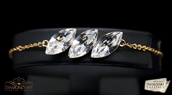 Невероятно яркий позолоченный браслет “Фламенко” из кристаллов Swarovski™ по ознакомительной цене.