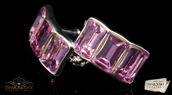 Восхитительные позолоченные сережки “Селена” с кристаллами Swarovski™ по ознакомительной цене!