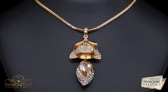 Позоличенный кулон “Золотая лисичка” с кристаллами Swarovski™ по ознакомительной цене!