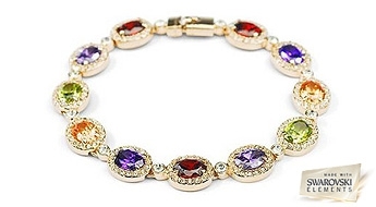 Красивый и модный браслет "София" выполненный из сочетания разноцветных кристаллов Swarovski Elements™!