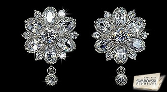 Серьги "Цветок Принцессы" с кристаллами Swarovski Elements™ - этот модный аксессуар волшебной красоты именно для вас!