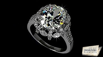 Блестящее великолепие! Кольцо “Анри” с ярким блеском кристаллов Swarovski Elements™ со скидкой 50%!