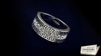 Почувствуй себя Египетской жрицей! Позолоченное кольцо с кристаллами Swarovski Elements™ со скидкой 50%!