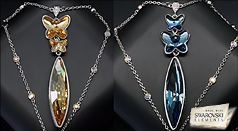 Удивительная позолоченная подвеска “Митра” с яркими кристаллами Swarovski Elements™ для настоящих модниц!
