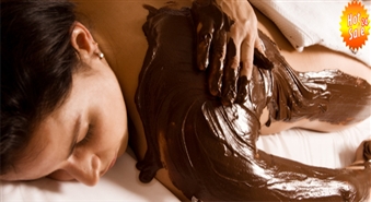 Relaksējoša šokolādes procedūra visam ķermenim salonā "Skaisto Sajūtu Pietura": Šokolādes ietīšana visam ķermenim + karaliska šokolādes maska kaklam un dekoltē ar atlaidi 51%!