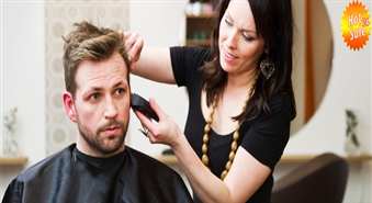 Vīriešu matu griezums + relaksējoša galvas masāža salonā „Mazā Parīze“ ar atlaidi 50%