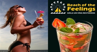 Pludmales restorāns ''Beach of the Feelings'' aicina Tevi un draugus baudīt gardākos kokteiļus un ēdienus Jūrmalā, atpūšoties sauļošanās dīvāniņos