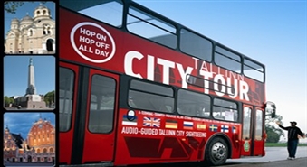 Aplūko  Rīgu  ar "Rīga City Tour" divstāvīgo busiņu, biļete derīga 48h
