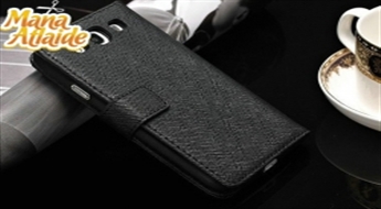 Великолепный чехол-кошелёк из усиленной кожи чёрного цвета для вашего Samsung Galaxy S3!