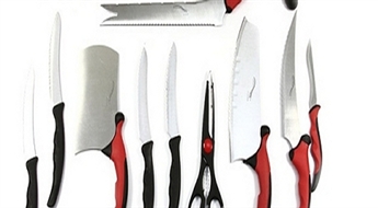 12.25€/8.61Ls par kvalitatīvu virtuves nažu komplektu "Contour Pro Knives"! Prieks gatavot!