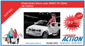 Elektriskais Bērnu auto BMW X6 (Balts vai melns)