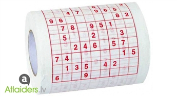 Tualetes papīrs ar Sudoku – nost ar garlaicību!