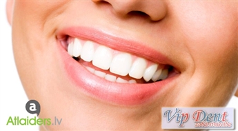 VIP Dent: Лечение – реставрация зуба с использованием композитного материала нового поколения GC и защитного покрытия сейчас только за 34,99 EUR!