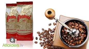 Īstas itāļu kafijas pupiņas “Grosmi Red” (1kg)! Izsmalcināta bauda īstiem kafijas cienītājiem! Sāciet savu rītu ar garšīgu kafiju!