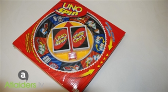 Aizraujošā kāršu spēle "UNO Spin" visai ģimenei!
