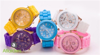 Moderns zīmola GENEVA stilīgas sieviešu un vīriešu rokas pulkstenis!