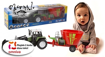 Kinder Kraft Трактор с прицепом