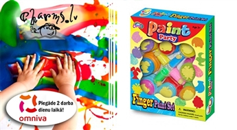 Детские Пальчиковые Краски с Печатями 8 цветов