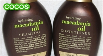 Organix Hydrating Macadamia Oil mitrinošs šampūns 385ml + mitrinošs kondicionieris 385ml