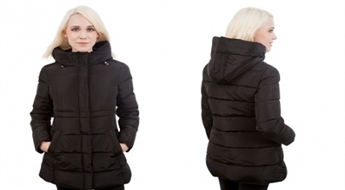 Vienkārša un skaista silta sieviešu ziemas jaka