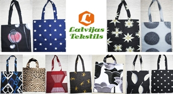 www.tekstilfabrika.lv piedāvā: Izvēlies jebkuru no vairāk kā 30 dažāda dizaina iepirkumu maisiņiem ar 56% atlaidi