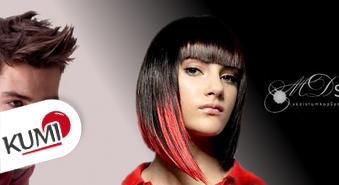 Vīriešiem un sievietēm: Stilīgs matu griezums + kopjoša procedūra  + veidošana jebkura garuma matiem salonā MD Stars -43%