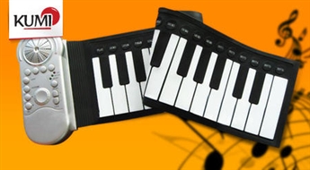 Гибкий портативный сворачивающийся синтезатор «Rollin Piano» на три октавы -71%