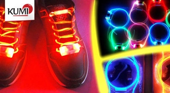 Tumsā spīdošas apavu šņores ar mini-baterijām -50%