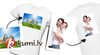 Merķeļa druka: T-krekls ar Tevis izvēlētas bildes apdruku