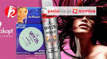 Schwarzkopf: глазурь для волос, сухой шампунь или лак для волос "got2b" -57%