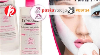 Мицеллярная вода "BYPHASSE" (500 мл) для снятия макияжа. Очищение кожи нового поколения! -45%