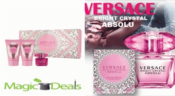 Var izņemt uzreiz! Komplekts Versace Bright Crystal Absolu women EDP 5ml+ 25ml ķermeņa losjons+ 25ml dušas želeja.