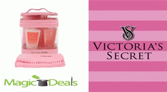 Komplekts Victoria's Secret Passion Struck: 60ml ķermeņa sprejs+ 60ml ķermeņa losjons+ 60ml dušas želeja+ dvielis+ ķemme+ kosmētikas somiņa.