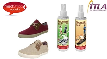 Antibakteriālie līdzekļi Deofresh vai Deofresh Sport kāju labsajūtai un apavu svaigumam