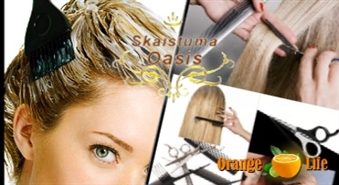 Salons „Skaistuma Oasis” piedāvā: matu krāsošana + griezums + keratīna maska + ieveidošana ar 50% atlaidi, tikai par 11,90 LVL