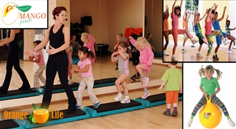 Jūsu bērna kustības grācija! “Mango Fitness” piedāvā 6 bērnu fitnesa nodarbības ar 50% atlaidi, tikai par 9,00 LVL