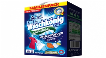 Der Waschkönig CG Universal veļas pulveris 4.875.kg baltiem un krāsainiem audumiem