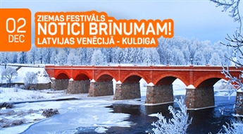 Зимний фестиваль "Поверь в чудо!". Проведите свой день в Латвийской Венеции с возможностью посетить водопад Ventas Rumba!