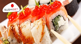 Проголодался? „SUSHISET” предлагает: вкуснейший суши сет (32шт.): Philadelphia, Chicken kappa, Snow crab maki и Kappa maki со скидкой 50%!