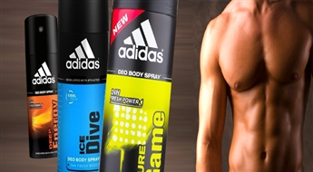 ДОСТАВКА ПО ВСЕЙ ЛАТВИИ! Мужской дезодорант-спрей Adidas (150 мл) на Ваш выбор со скидкой 51%! Приятный, нежный аромат!