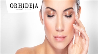 Салон „Orhideja” предлагает: Чистка лица + пилинг + Darsonval + массаж + маска + коррекция бровей со скидкой 58%!