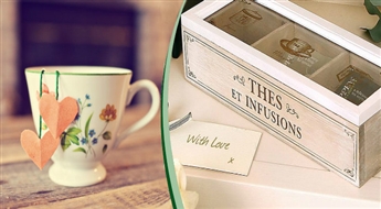 PIEGĀDE VISĀ LATVIJĀ! Īstiem tējas cienītājiem! Koka tējas kaste baltā vai gaiši zilā krāsā tikai par 9.99 Eur!
