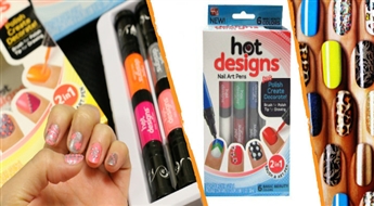 "Hot Designs" manikīra dizaina komplekts (6 nagu dekorēšanas zīmuļi)!